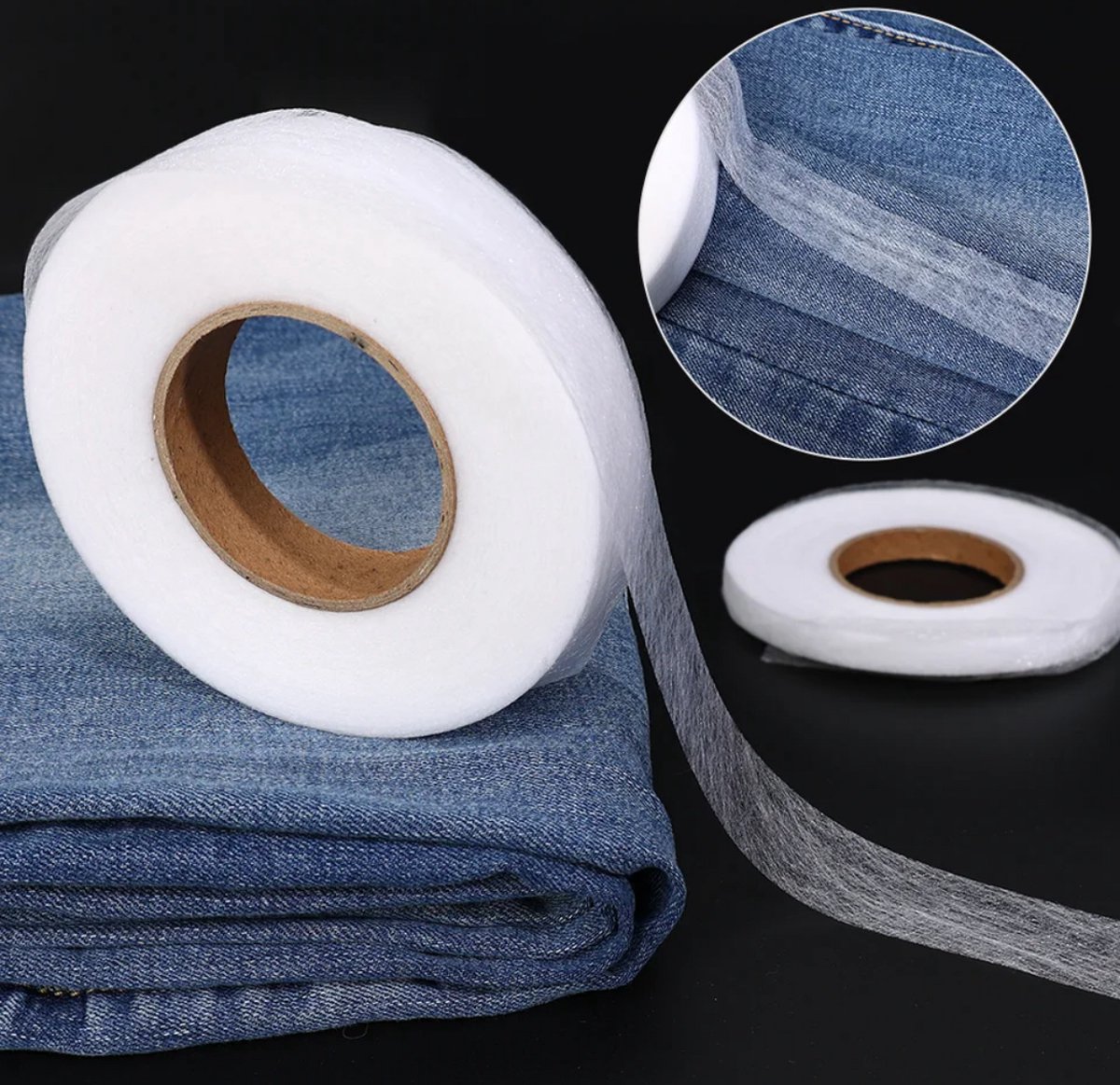 Strijkband - 60 meter - 3 cm breed - Waterproof - Zoomband - Instrijkbaar - Gordijnband - Kantenband - Plooiband - IXEN