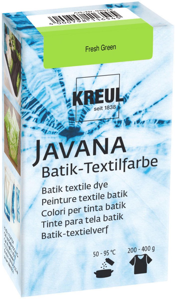 Javana Lichtgroene Batik Textile Dye - 70ml tie dye verf