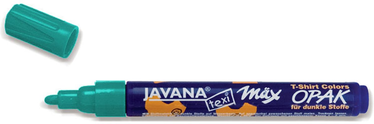 Javana Texi Max - Turquoise textiel stift - 2 - 4 mm punt