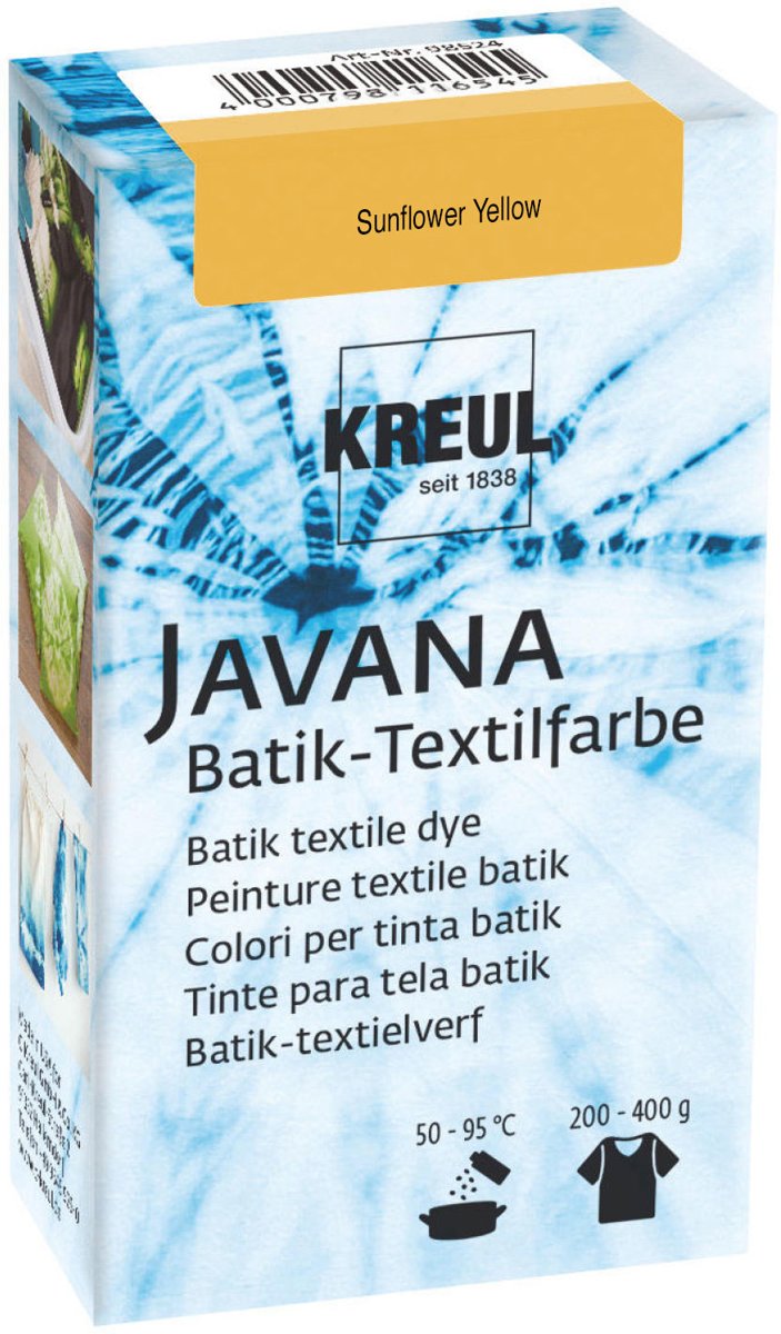 Javana Zonnebloem Gele Batik Textile Dye - 70ml tie dye verf