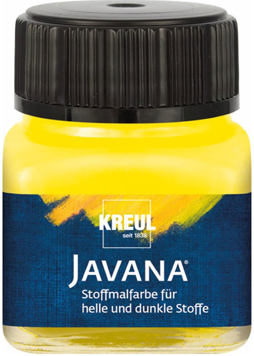 Javana gele textielverf 20ml – Voor licht en donker gekleurd textiel