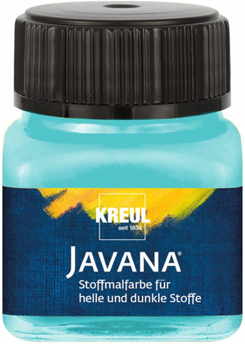 Javana ijsblauwe textielverf 20ml – Voor licht en donker gekleurd textiel