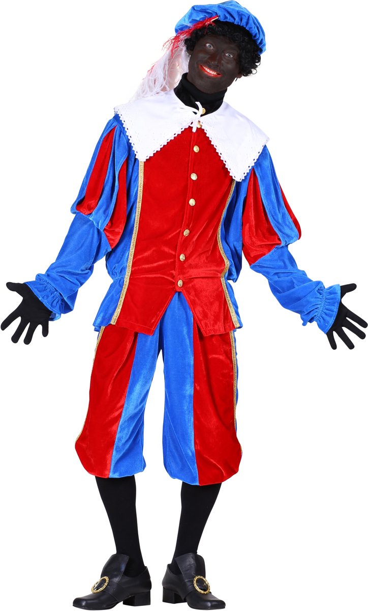 luxe warte peit kostuum rood/blauw maat extra extra large
