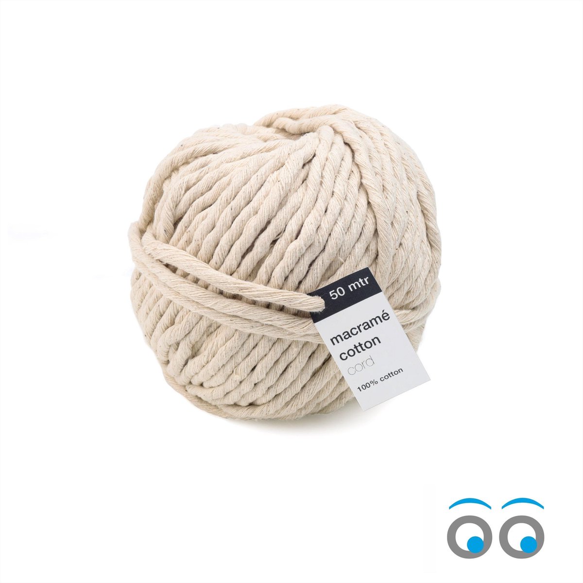 100 meter Macramé touw - Ecru