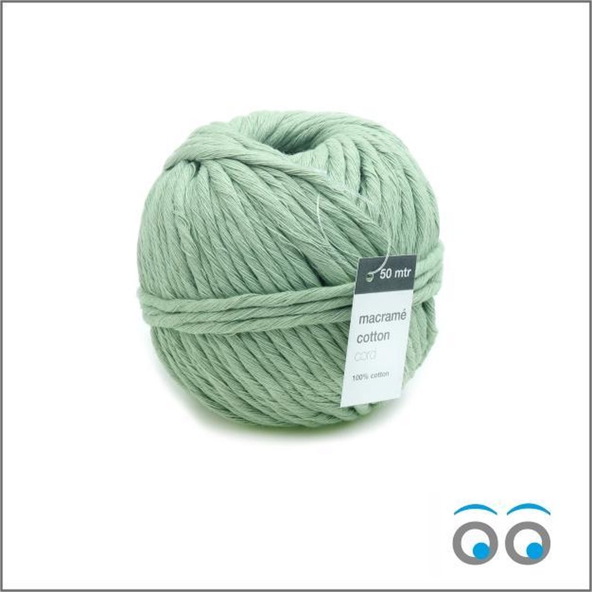 100 meter Macramé touw - jade groen