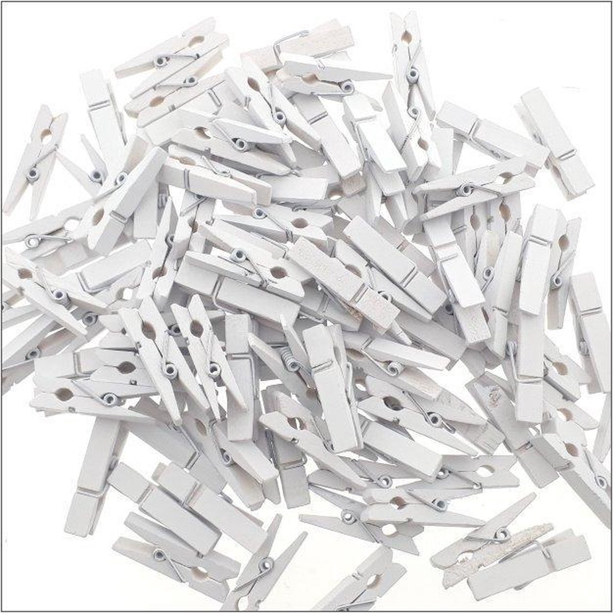 100 witte mini knijpers