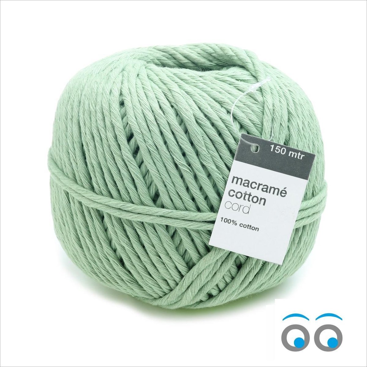 150 meter Macramé touw - Jade groen