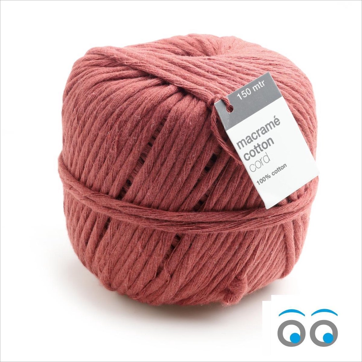 150 meter Macramé touw - Steen rood