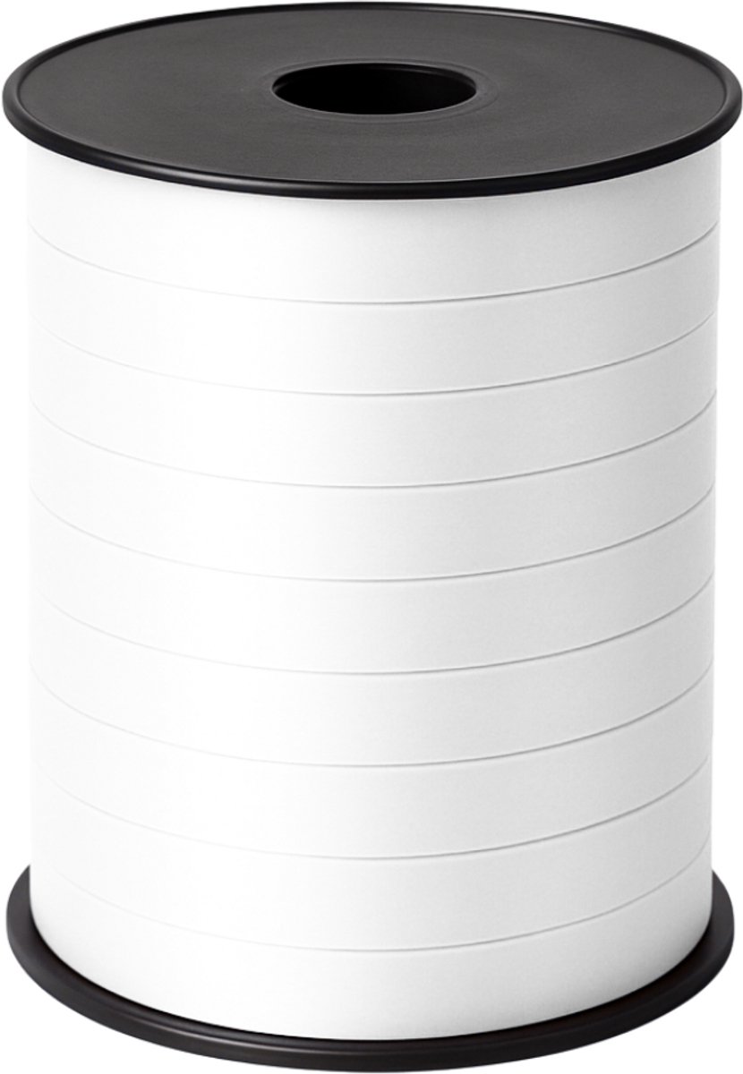 Krullint Wit – 10 mm x 250 meter – Cadeaulint / Sierlint / Verpakkingslint – Glanzend & Sterk