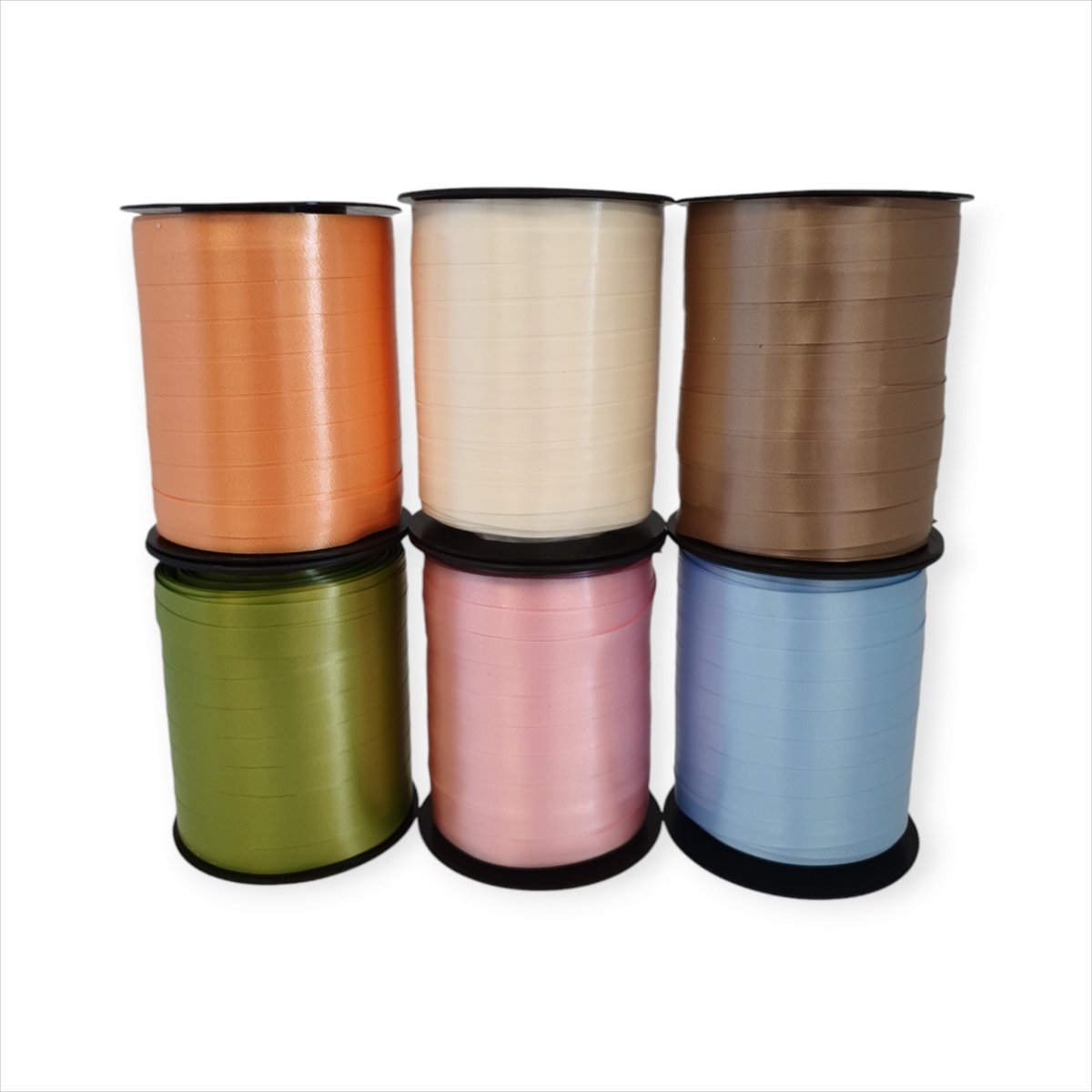 Premium Krullint set - Pastel - Cadeaulint - verpakkingslint - 6 rollen van 10mm x 250 meter