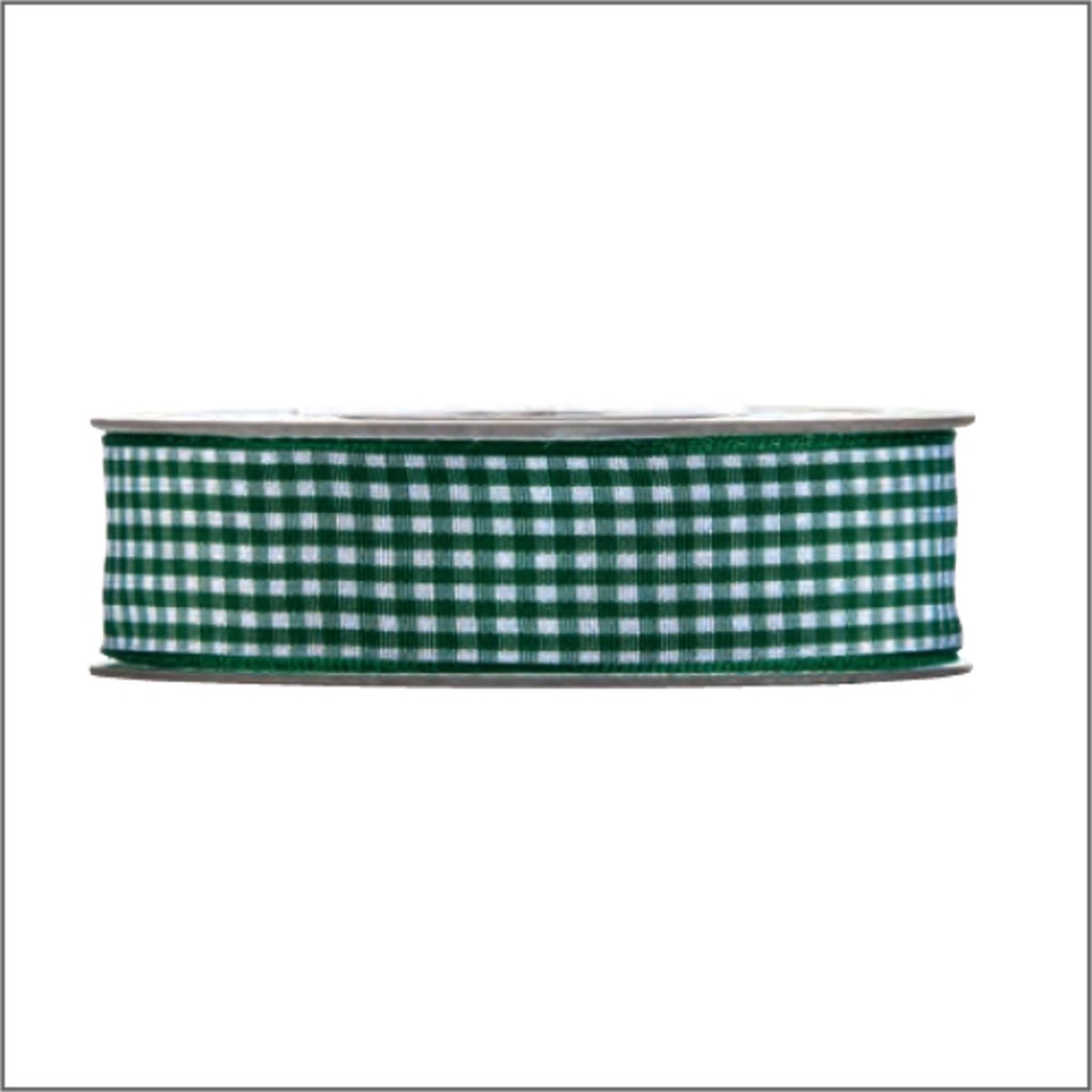 Ruit lint groen - 20 meter x 25 mm - ruitjes lint