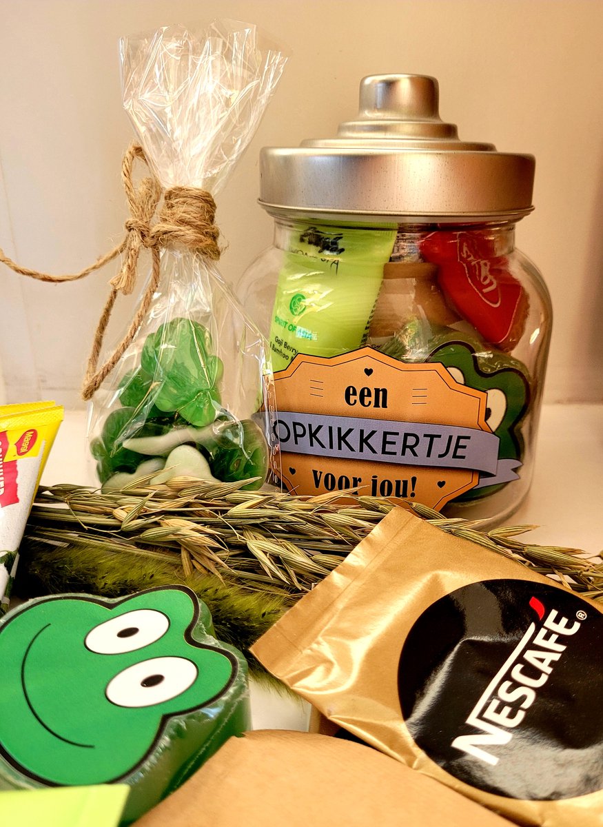 opkikker- theepakket- cadeau- beterschap- snoepcadeau- opkikkertje- snoeppot- kado- kadootjethuis.nl