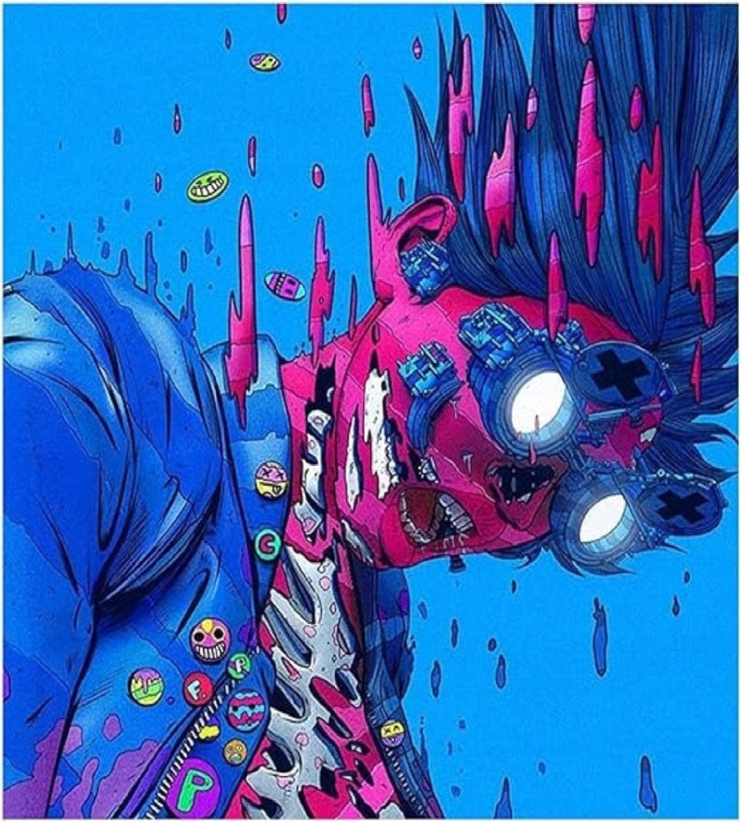 Neon Punk Diamond Painting set - 40 x 40 cm - Inclusief accessoires