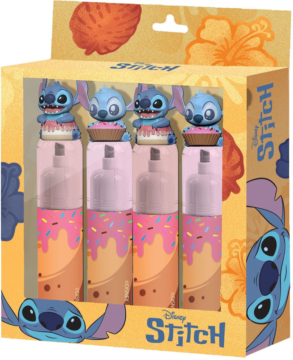 Karactermania - Disney Lilo en Stitch - 4 Markeerstiften - Alcohol markers - 4 Marker Set - Pink