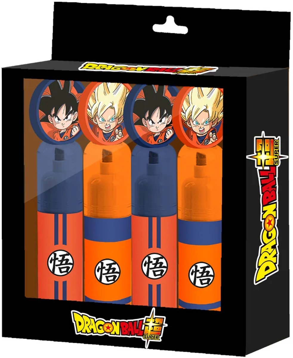 Karactermania - Dragon Ball Mix - 4 Markeerstiften - Alcohol markers - 4 Marker Set - Koraal en Donkerblauw