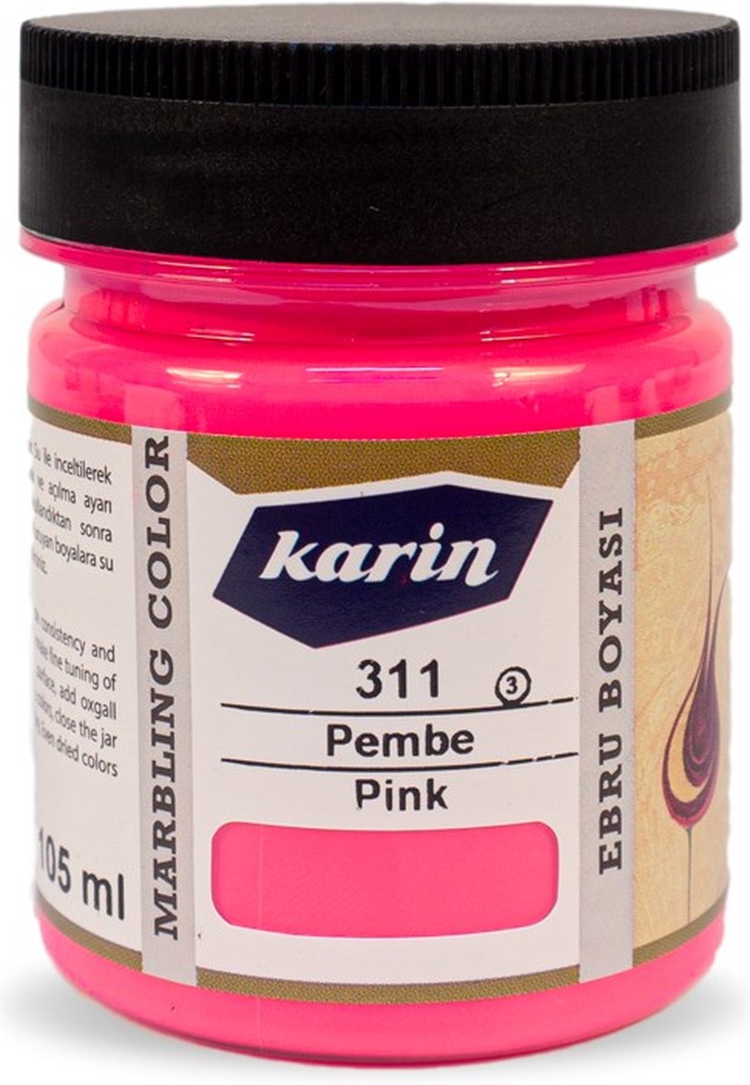 Ebru / Papiermarmer Verf - Roze - 105 ml