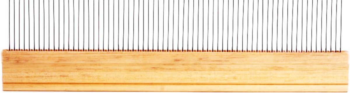 Kam voor Papiermarmeren - Ebru - Handvat 35 cm - Tandafstand 5 mm - RVS