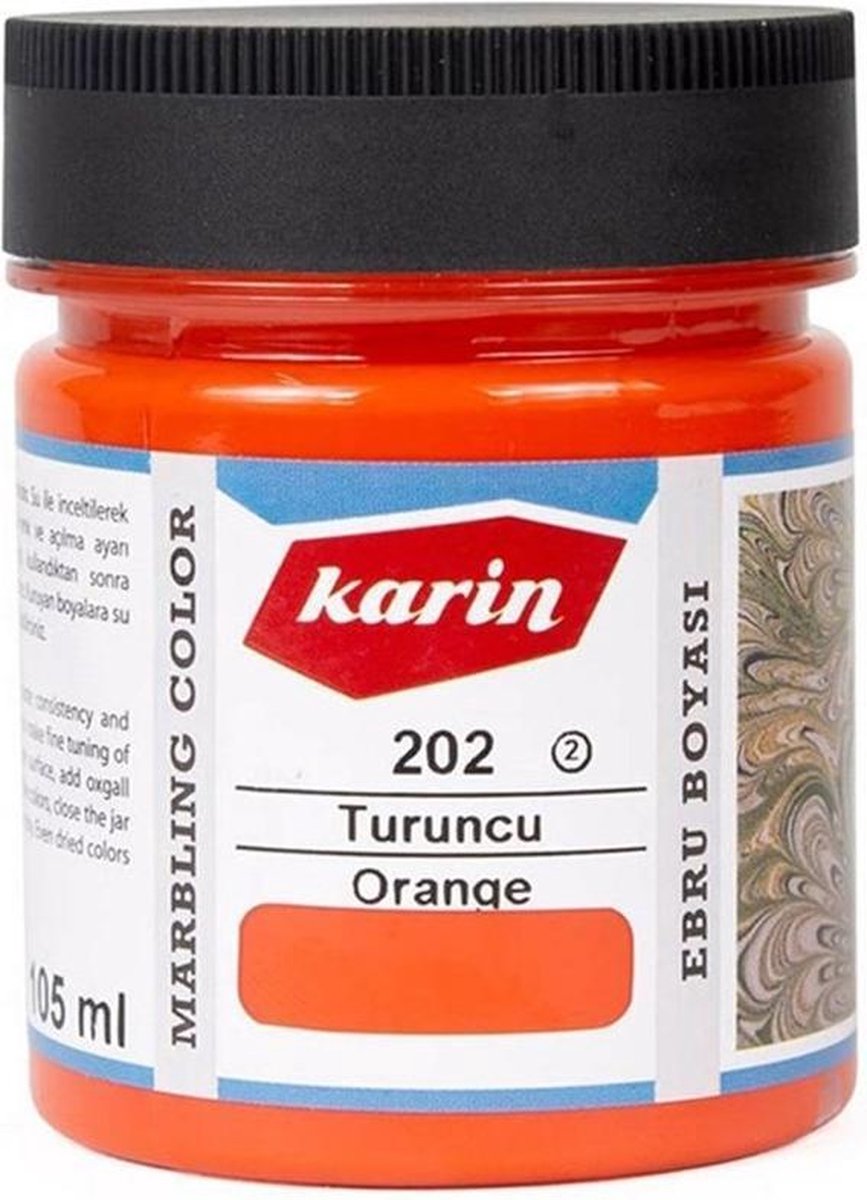 Karin Marbling Paint 105 Ml 202 Orange