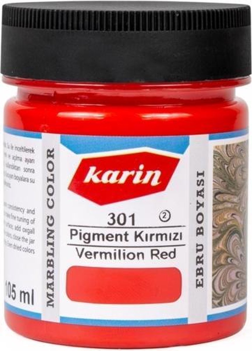 Karin Marbling Paint 105 Ml 301 Vermilion Red