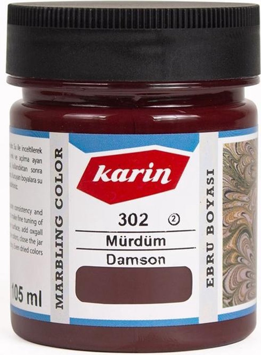 Karin Marbling Paint 105 Ml 302 Damson
