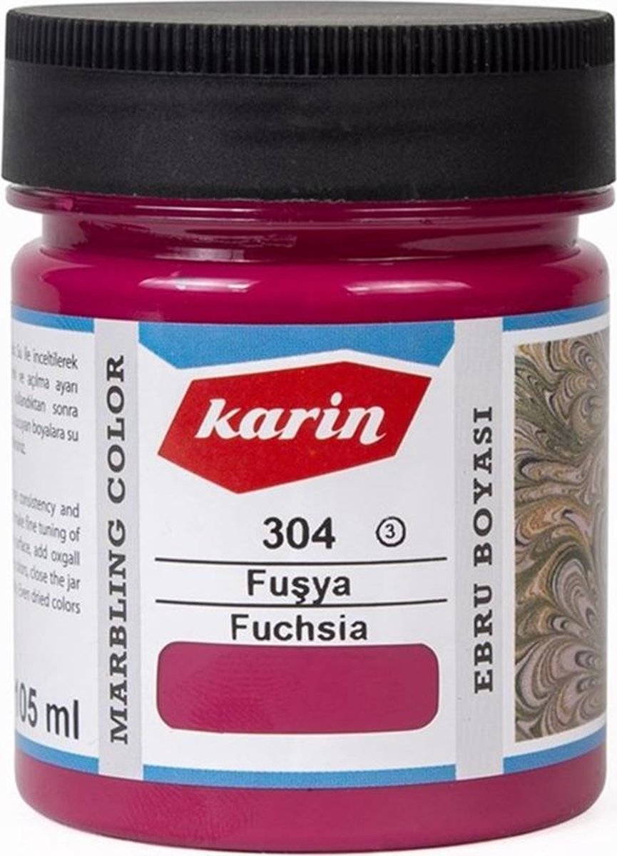 Karin Marbling Paint 105 Ml 304 Fuchsia