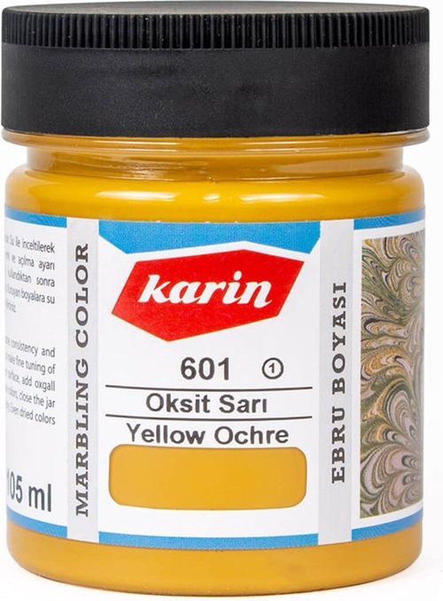 Karin Marbling Paint 105 Ml 601 Okside Yellow