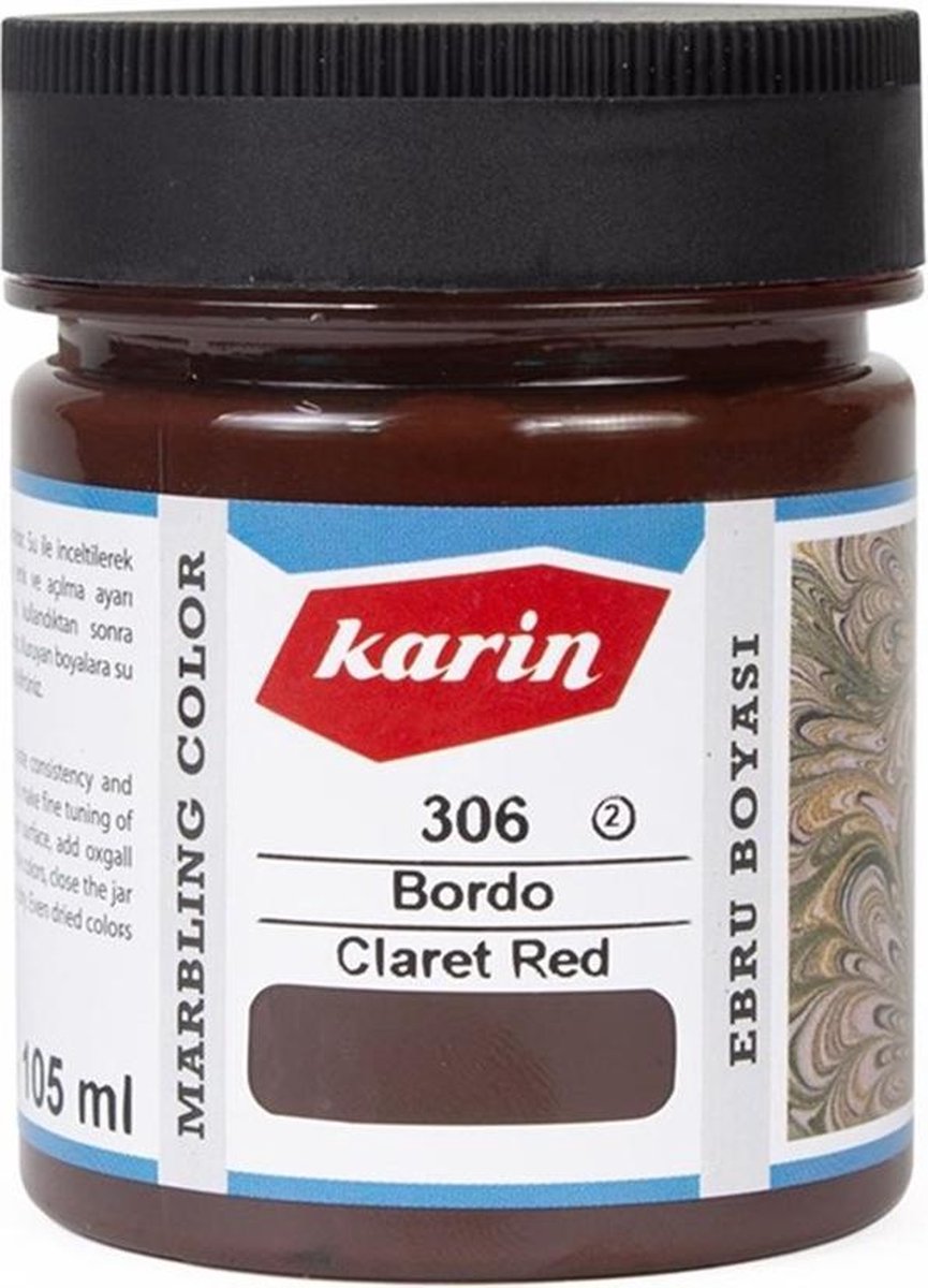 Karin Marbling Paint 105 Ml Claret Red