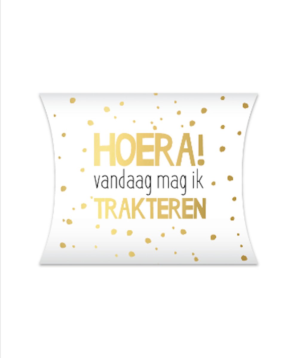 Gondeldoosje Hoera vandaag mag ik trakteren - 5 stuks 14,5 x 2,5 x 12 centimeter