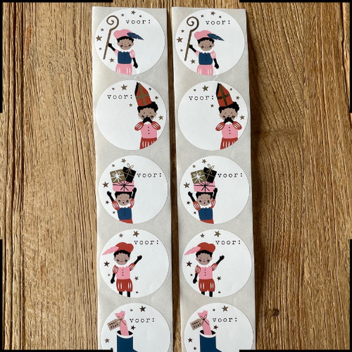 Sticker * Pietenparty* Voor.. 4cm *10stuks*