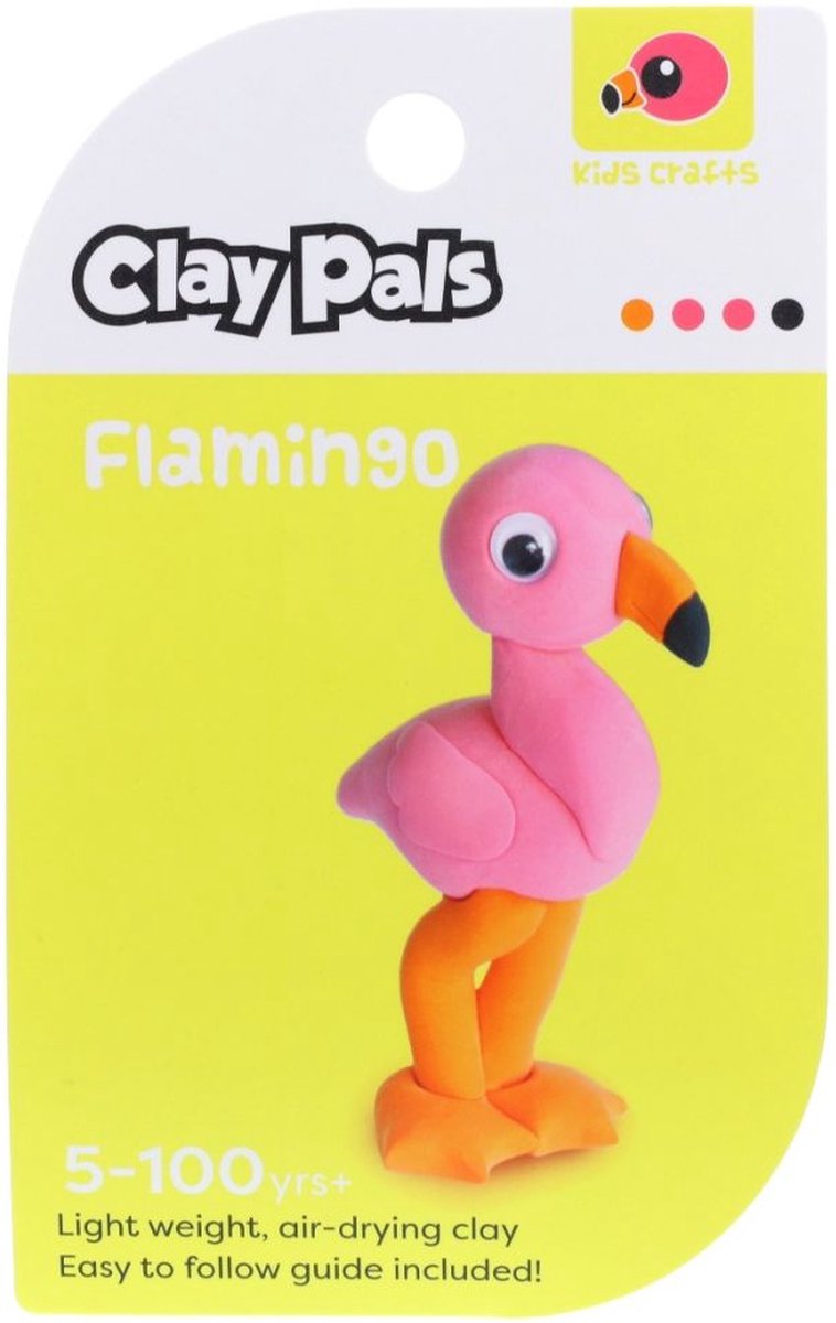 Clay Pals kleisetje - Flamingo