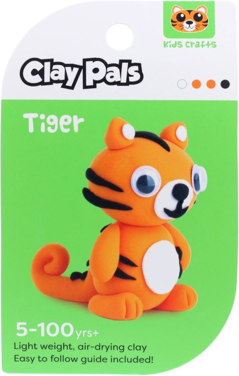 Clay Pals kleisetje - Tiger (tijger)