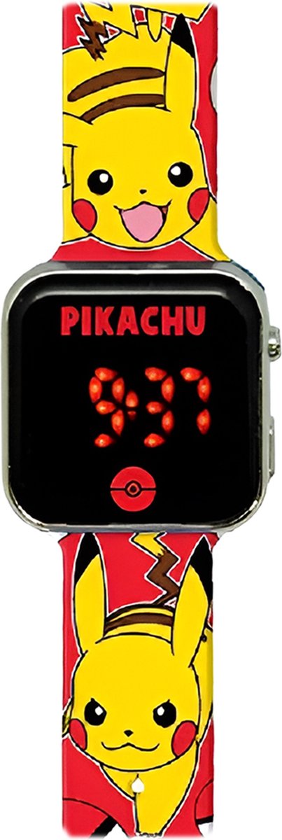 Accutime Pokemon Pikachu LED Horloge - Rood