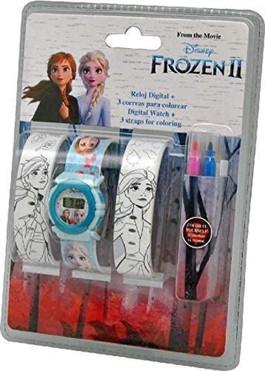 Kids Licensing Horloge Diy-set Frozen Meisjes 33 Cm Blauw