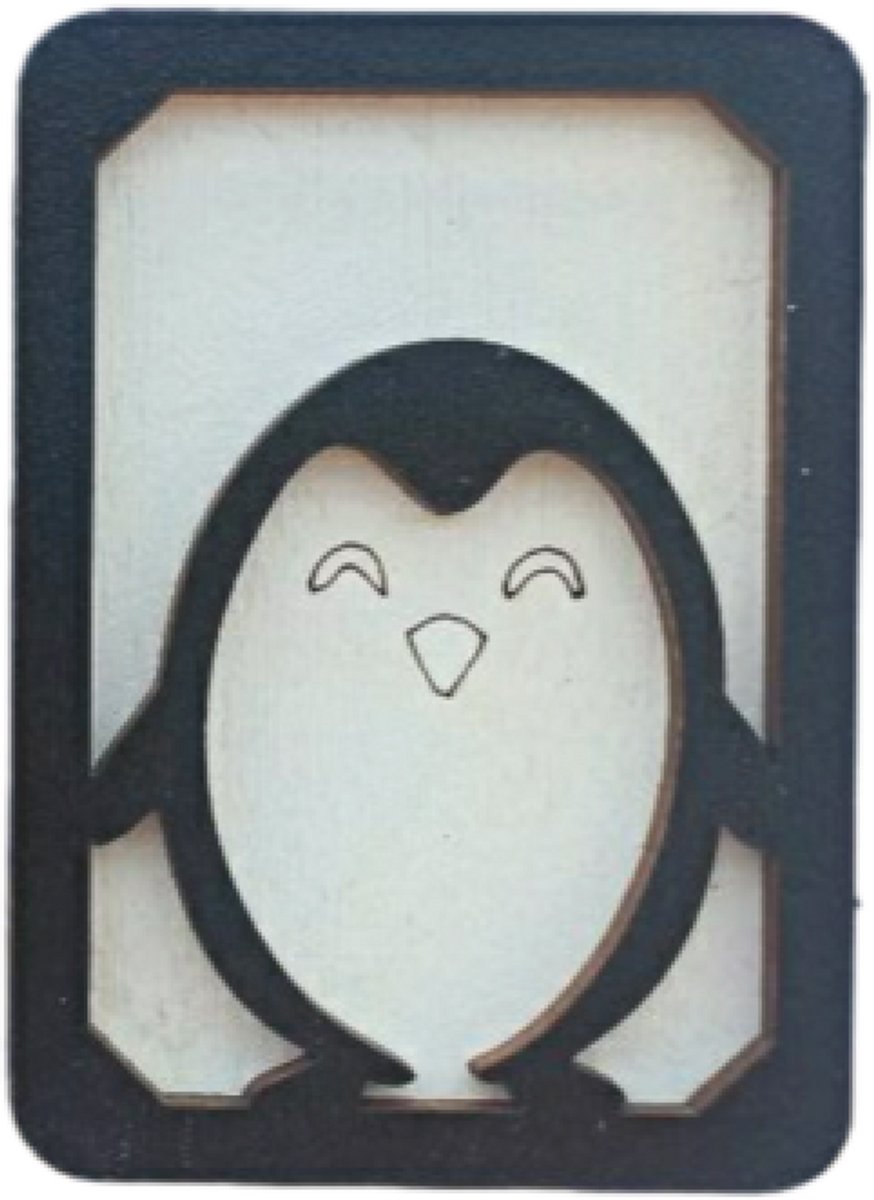 Naaldenhouder - Houten Naaldendoosje Pinguin