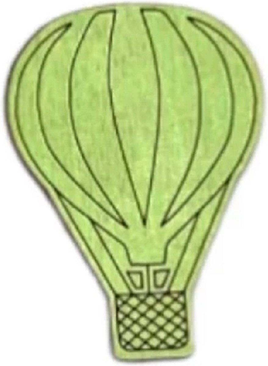 Naaldenmagneet voor borduren - Hout - Luchtballon groen