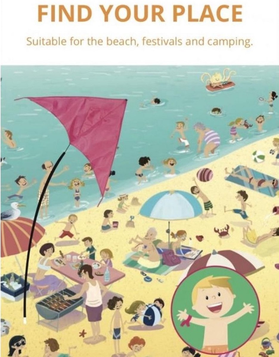 Kite Finder - Strand Vlieger - vind je ouders op het strand terug