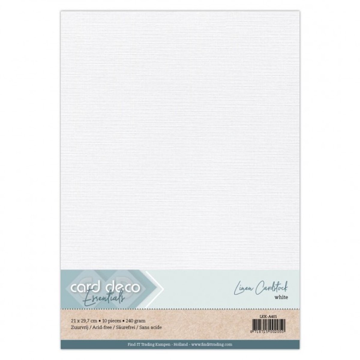 25 vel Wit A4 Linnenkarton 240 grams - 21 x 29,7 cm - Gratis verzonden