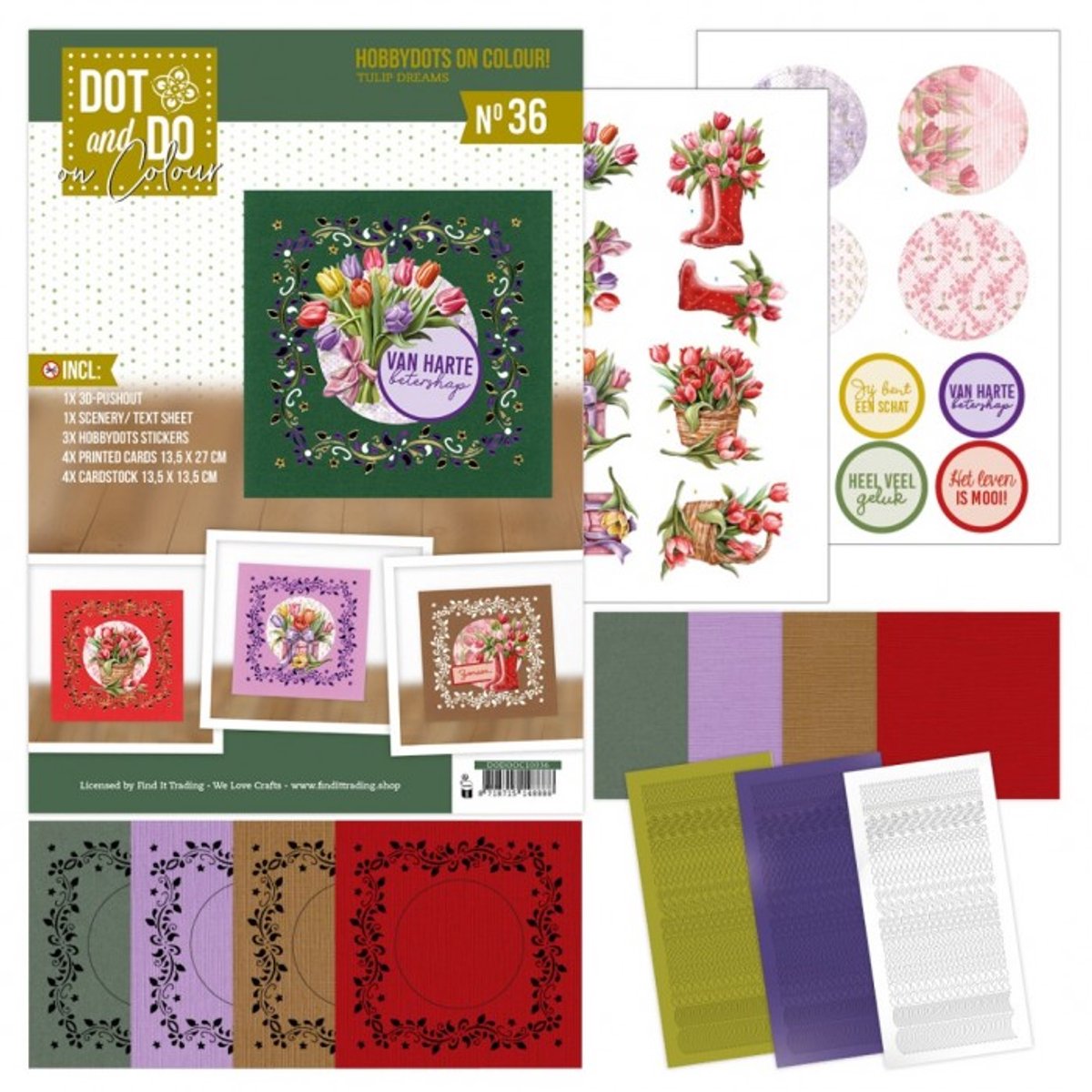 Hobbydots on Colour 36 - Tulip Dreams - complete Hobbydots-set
