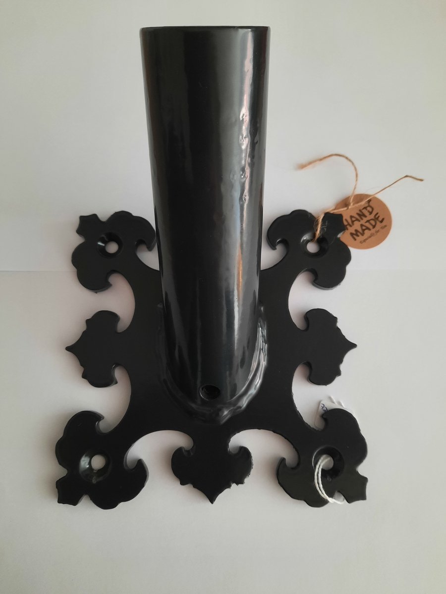 Vlaggenstokhouder Antraciet smeedijzer Handmade