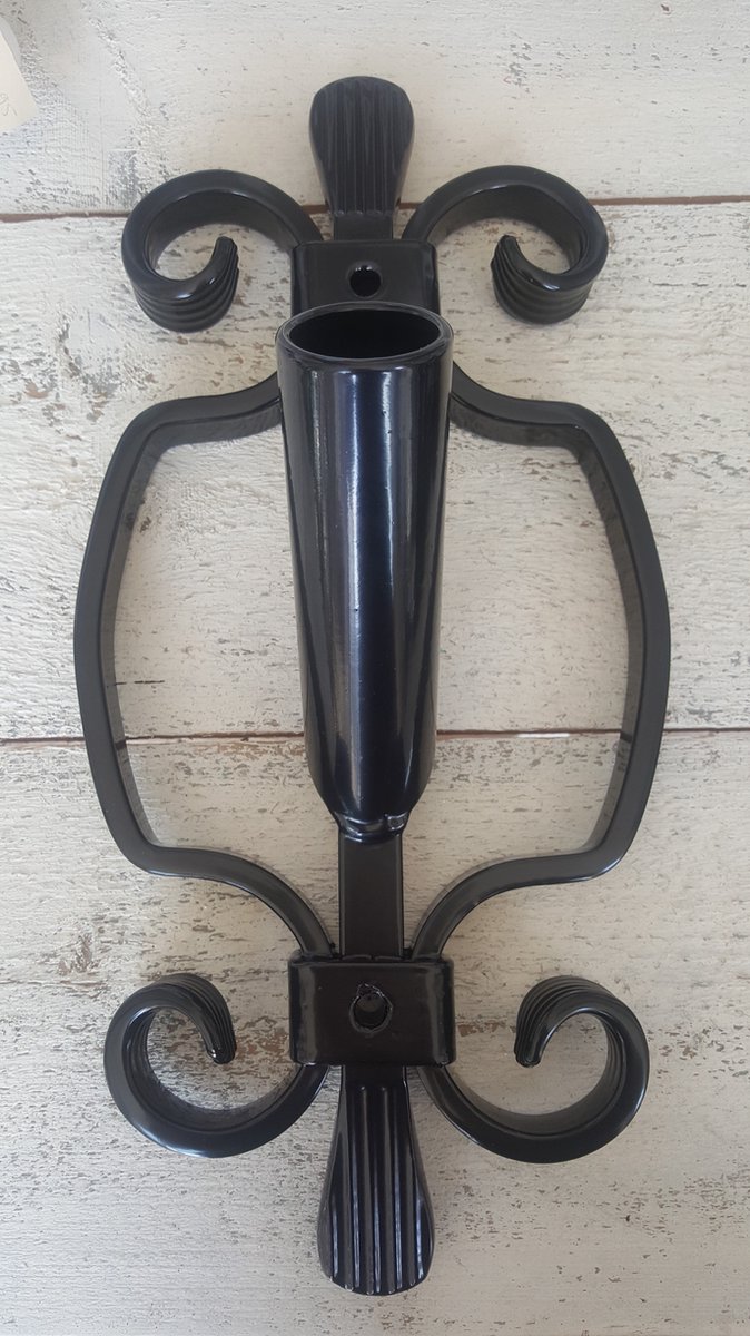 Vlaggenstokhouder Carre Antraciet smeedijzer Handmade