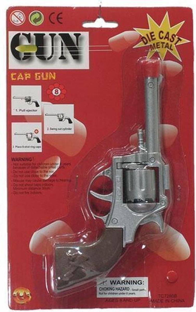 Revolver 8 shots zilver