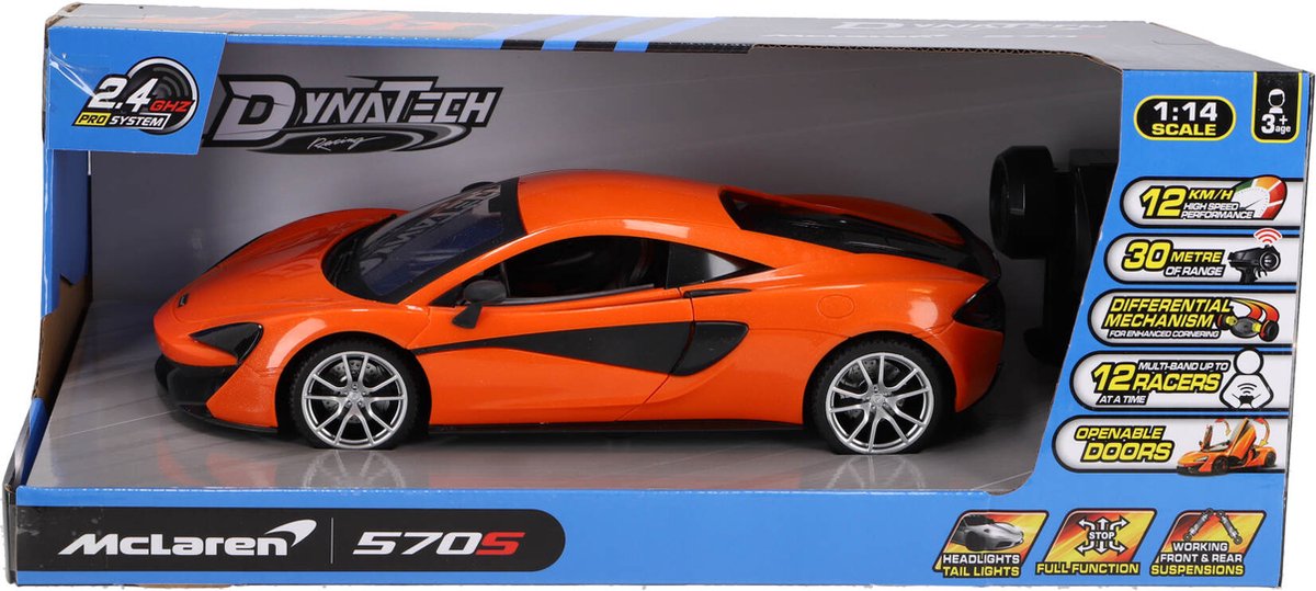 McLaren - Radiografisch bestuurbare auto - 1:14 – 2,4 GHz – 570S – oranje