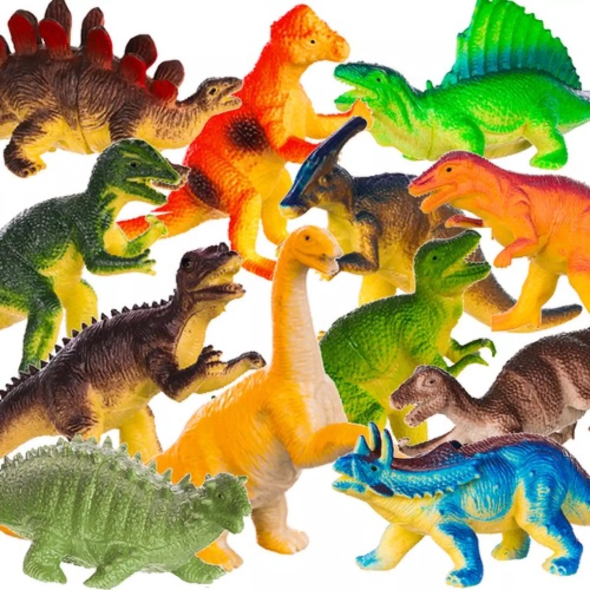 Dinosaurus speelgoed - actiefiguren - set van 12 stuks - dinos - speelset - figuren