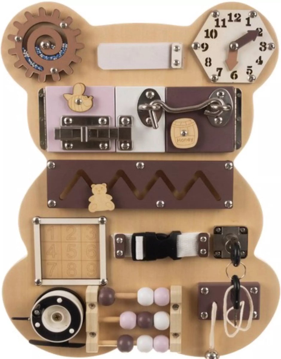 Kruzzel Beer Manipulatiebord 14-in-1: Educatief en Interactief Speelgoed