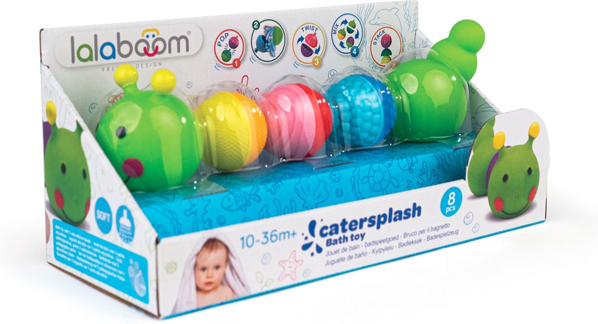 Lalaboom Rups van educatieve kralen (8 st)