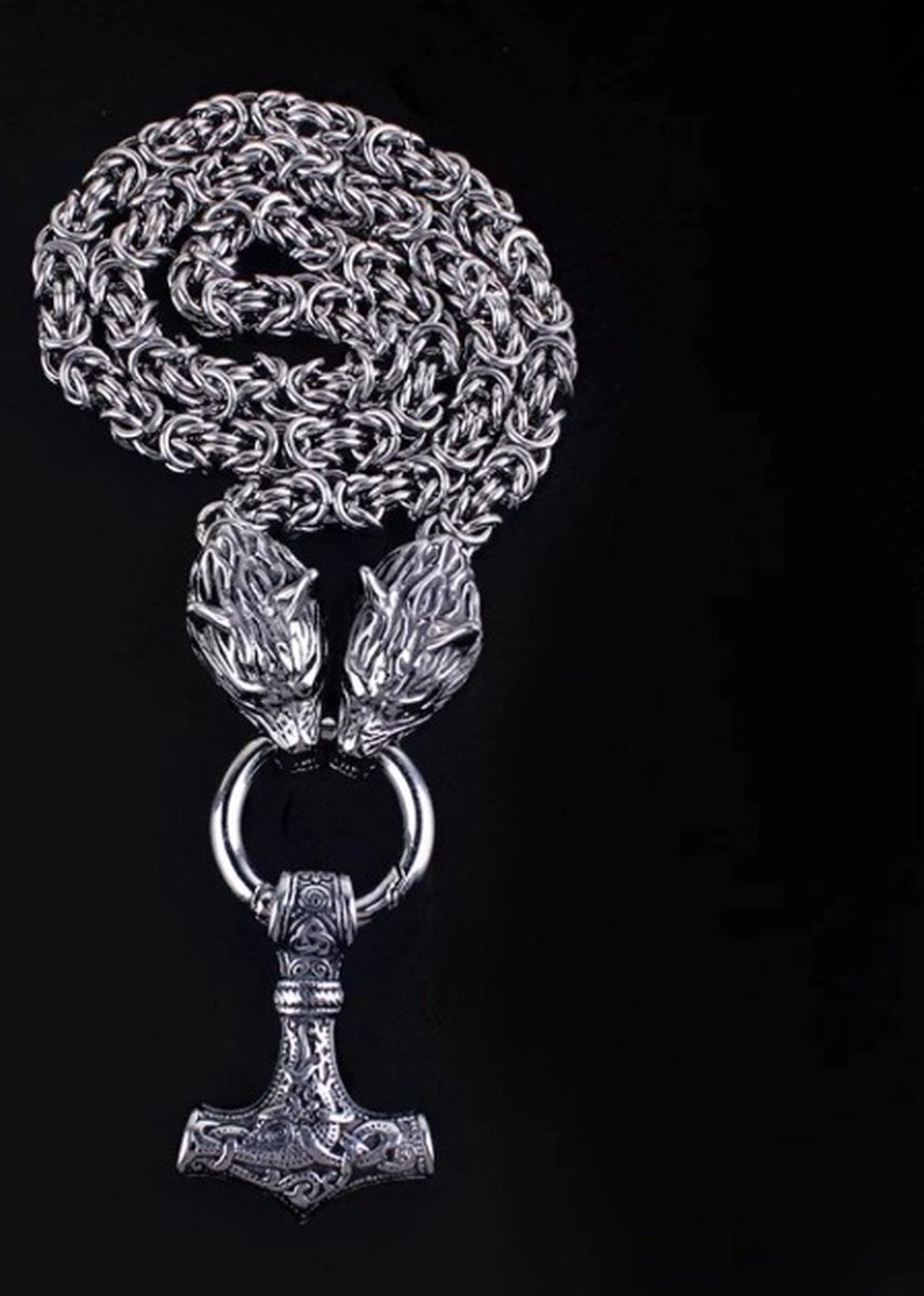 Hammer of Thor - carnaval - viking - Thors Hamer - Thors Hammer - valentijn - carnaval - ketting - Exclusive Ketting met gift box - Hanger - Accessoires - Larpcenter.nl - Cadeau - Viking - Keltisch - Sieraden