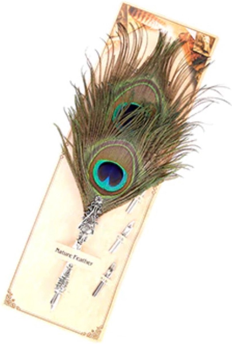 Larpcenter.nl - pen - Doop pen met veer pauw - LARP - live action role play