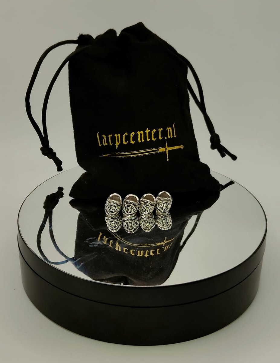 Viking baardkralen 4X - Rune - sieraad mannen - Viking - Accessoires