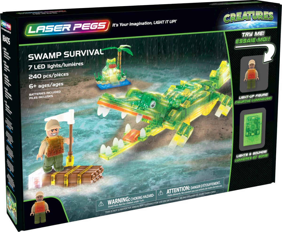 Laser Pegs Creatures Krokodil - Constructiespeelgoed