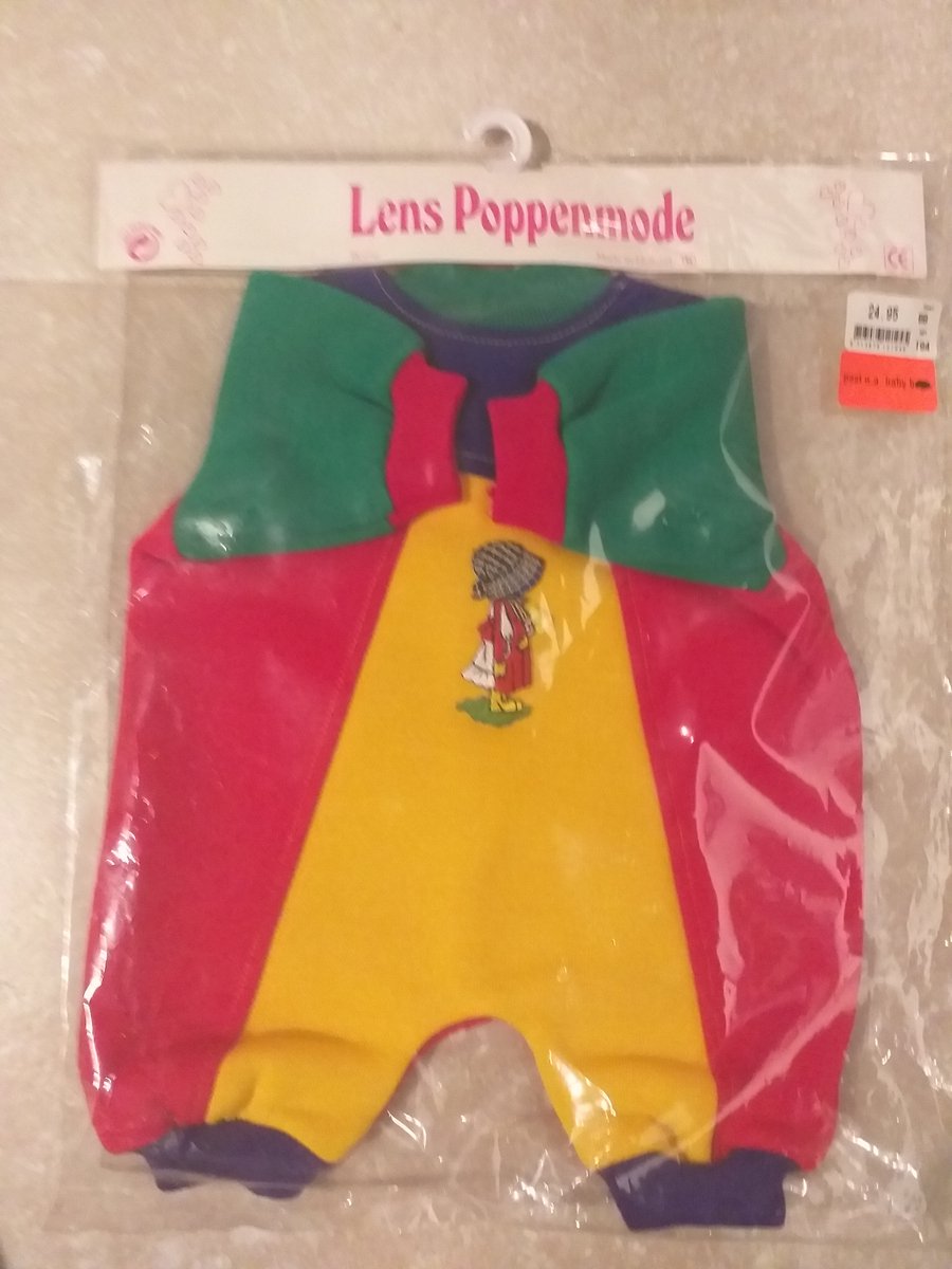 Vrolijk boxpak maat 55 - Lens Poppenmode - o.a. voor Baby born